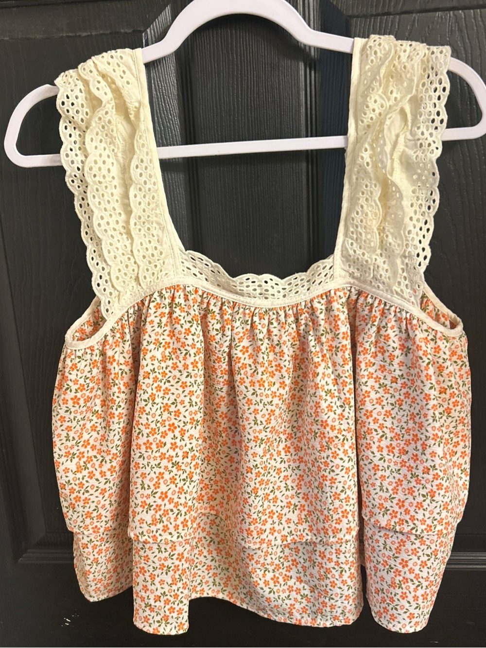 LUSH Women's Floral Print Sleeveless Blouse Size Small BOHO SUMMER TOP